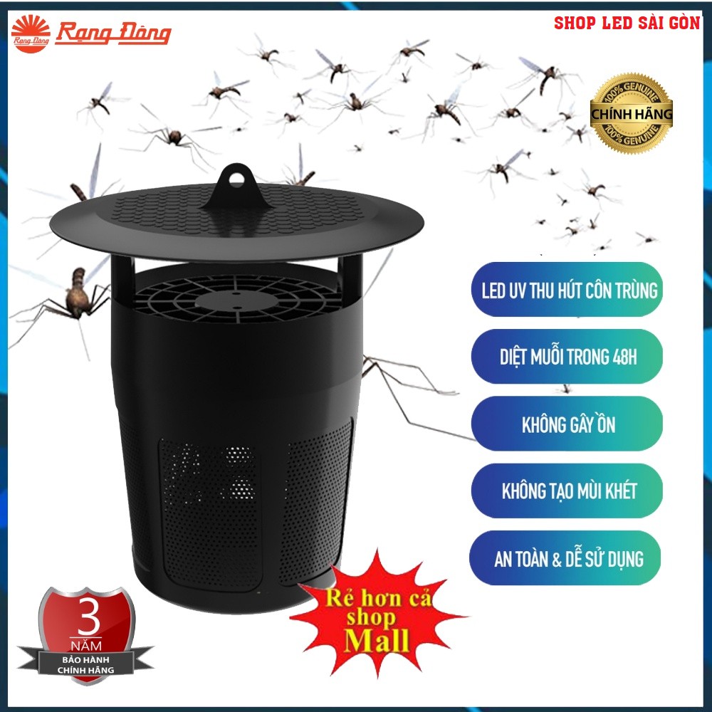 Máy Bắt Muỗi Rạng Đông Đèn LED 5w Cao Cấp Chính Hãng Rạng Đông êm ái, an toàn cho trẻ nhỏ DBM01 5W