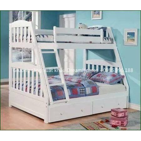 Giường Tầng Trẻ Em Xuất Khẩu GT 230 - Màu Trắng