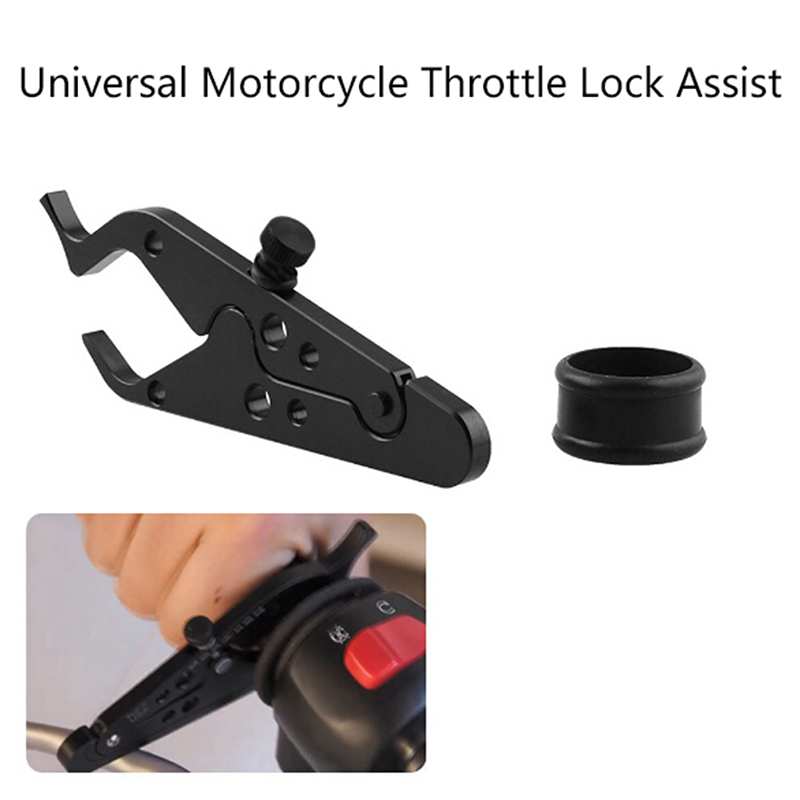 Colorfulswallowfly Universal Motorcycle Throttle Lock Assist Cruise Control with Silicone Rin CSF