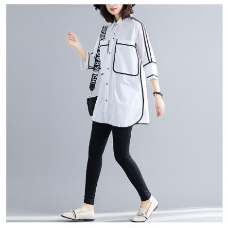 áo sơ mi ulzzang túi viền nam nữ đủ size 50-100kg