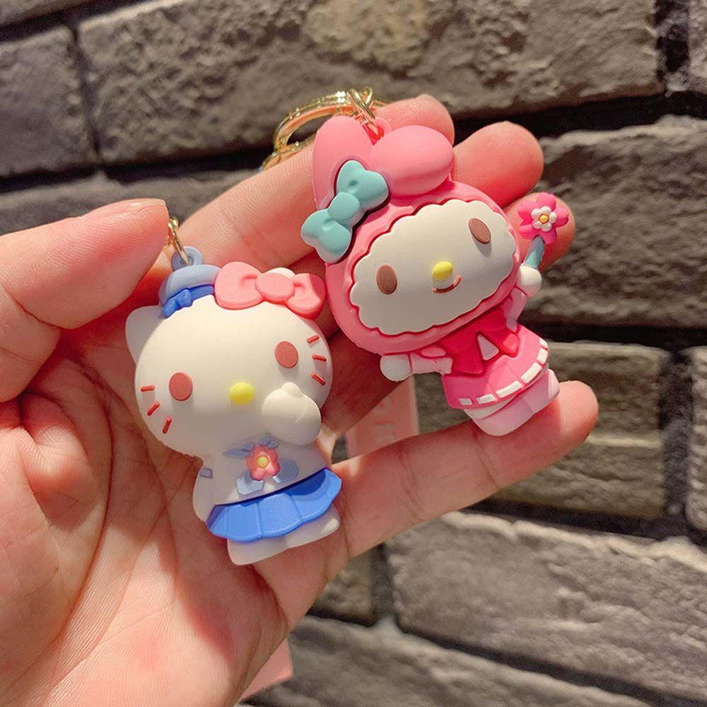 LANFY Móc Khóa Silicon Hình Búp Bê Hoạt Hình Kuromi Melody Dễ Thương