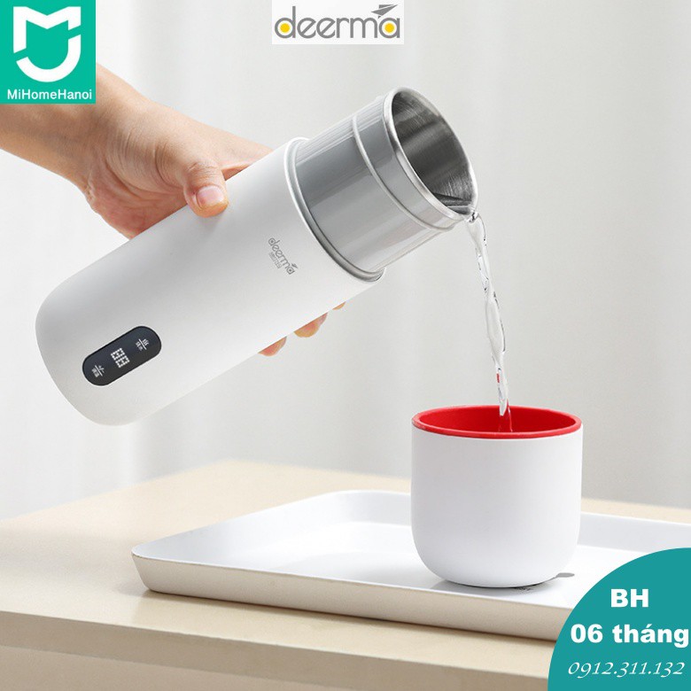 Bình Đun Nước Giữ Nhiệt Cầm Tay Deerma DR035, BH 06 Tháng, bản Tiếng Anh