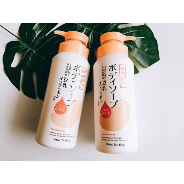 Sữa Tắm Dưỡng Ẩm Chiết Xuất Đậu Nành Shikioriori Soy Milk The Body Soap nhật bản 600ml