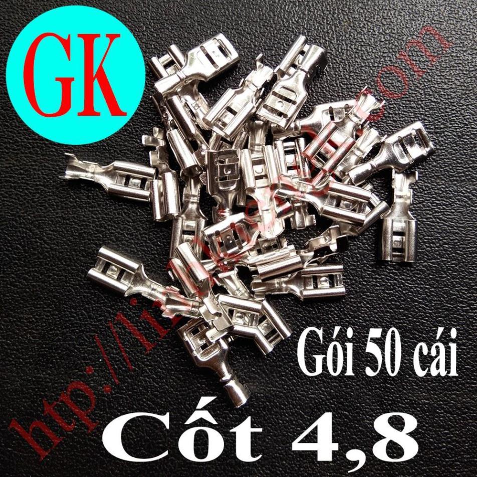 (50 cái) Đầu cốt điện 4,8 [K-18-21]