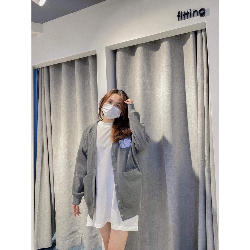 Áo Khoác LEVENTS RIB KNIT CARDIGAN Dáng Rộng Cổ Chữ V