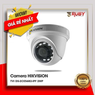 Camera Hikivison 2mp HD TVI DS-2CE56B2-IPF Dome 4 trong 1 Hồng ngoại