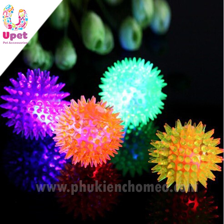 Bóng chipchip phát sáng, Banh cao su phát sáng, Bóng đồ chơi cho chó mèo, giúp gặm tránh ngứa răng
