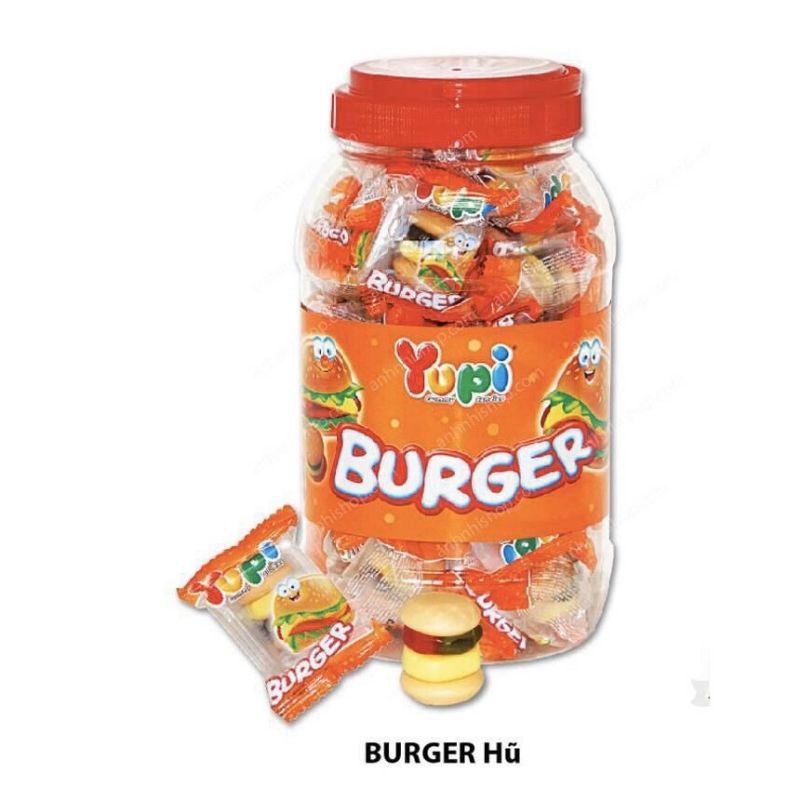 Kẹo dẻo hamburger yupi hủ (36 viên)