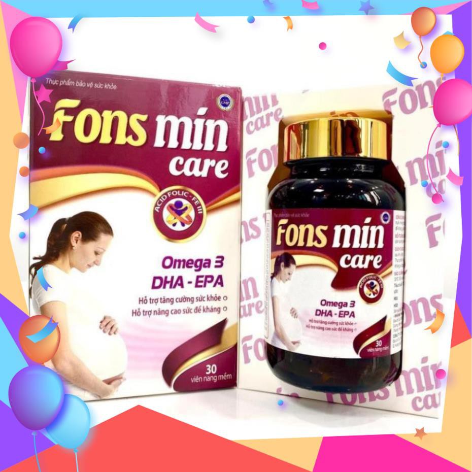 [CHÍNH HÃNG] Bổ sung DHA, EPA, Vitamin và khoáng chất cho bà bầu - Fons Mincare 30 viên | Thế Giới Skin Care