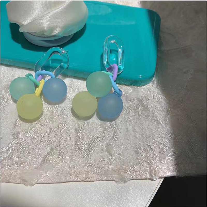 Khuyên Tai Hình Chai Soda Màu Sắc Tương Phản Bằng Acrylic G009 Cho Nữ