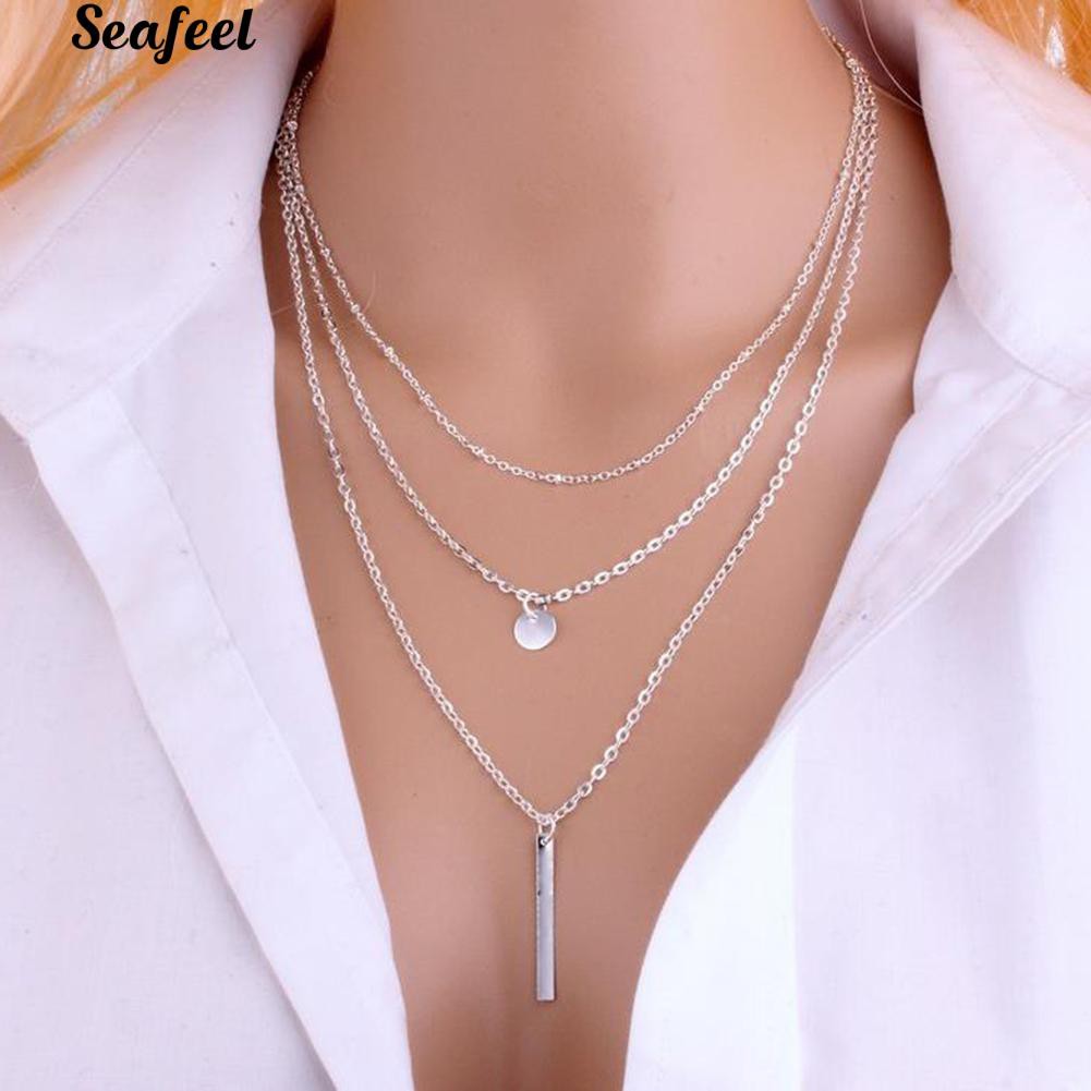 Dây chuyền thời trang dài nhiều lớp cho nữ