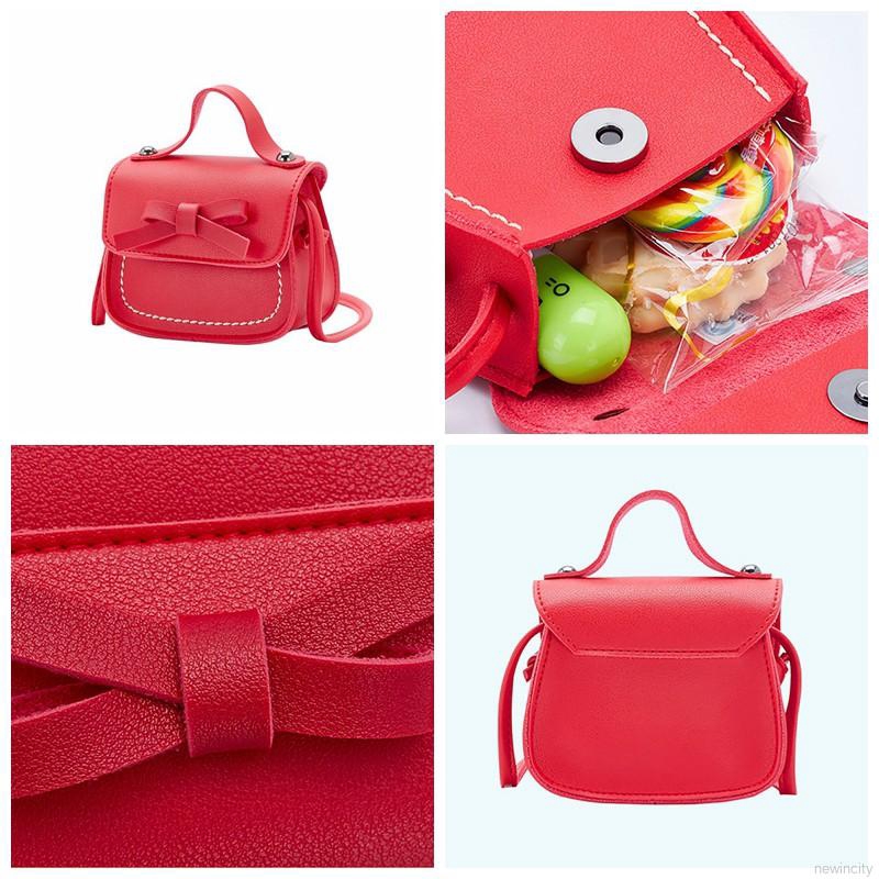 Túi đeo chéo mini đính nơ dễ thương cho bé gái