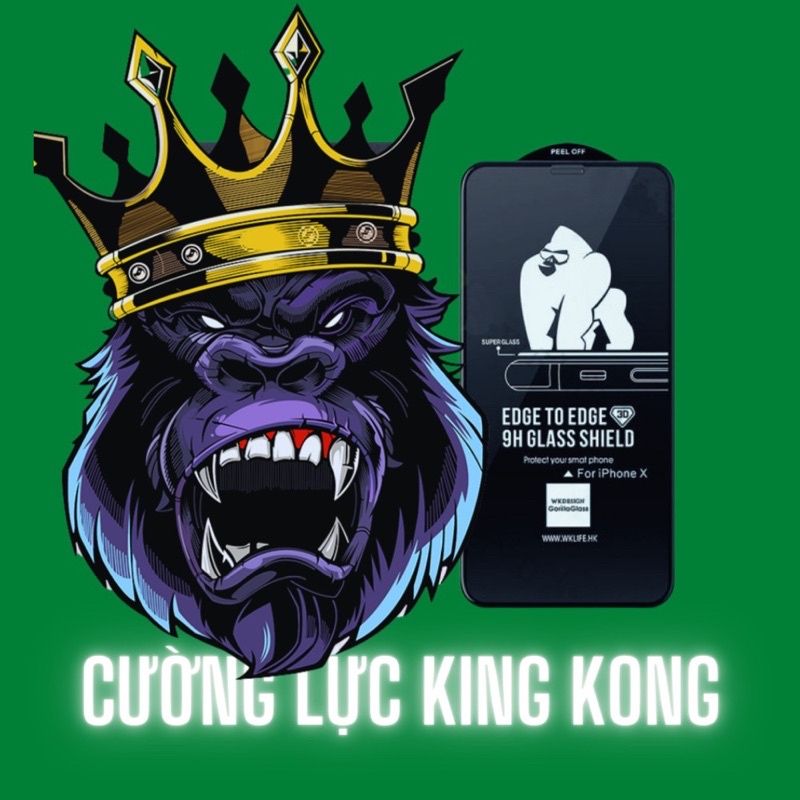 Cường lực Kingkong chính hãng cho iPhone X, Xs, Xr, Xs Max, 11, 11Pro, 11 Promax - HÀNG NOBOX