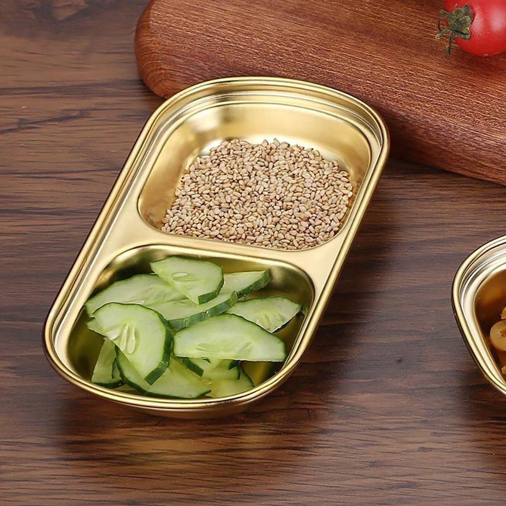 Đĩa Chữ Nhật Nhỏ Bằng Thép Không Gỉ Đựng Nước Chấm Tiện Dụng