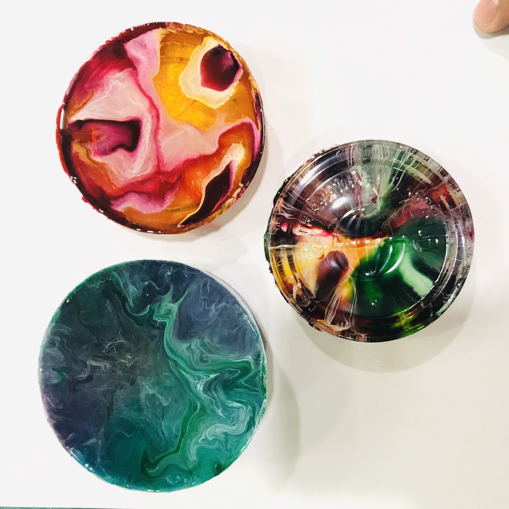 Màu Alcohol Ink pha Epoxy Resin tạo hiệu hứng loang và kéo sợi lạ mắt nhiều màu chai 30ml