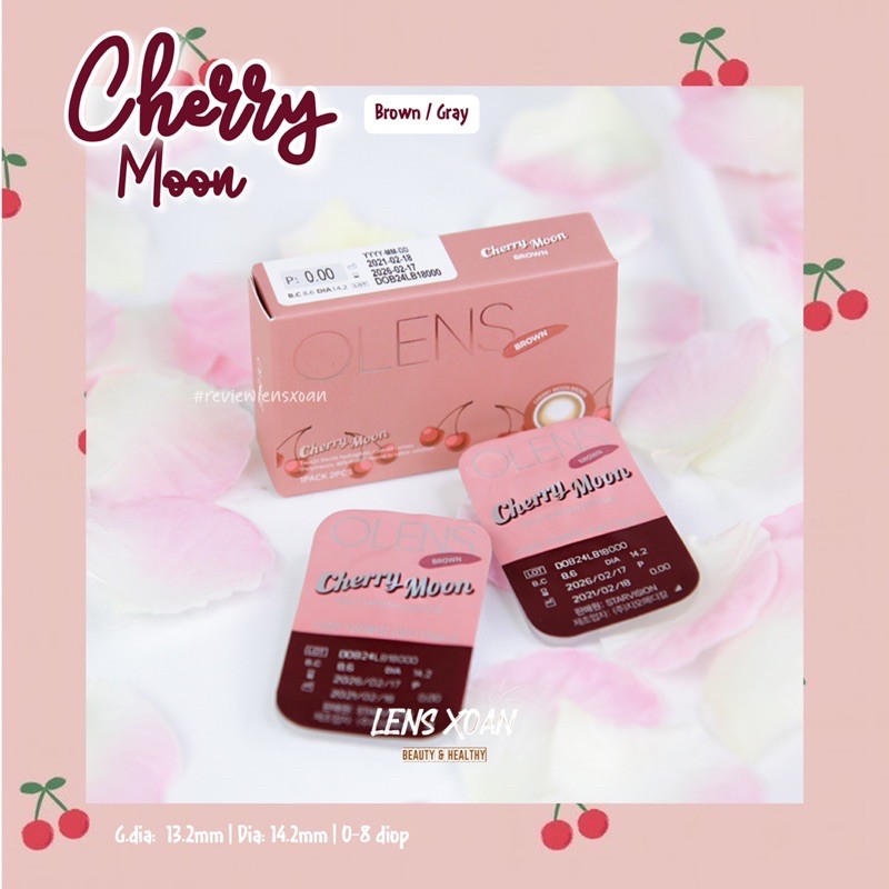 KÍNH ÁP TRÒNG CHERRY MOON BROWN CỦA OLENS: LENS HIỆU ỨNG TRĂNG KHUYẾT MÀU NÂU| LENS XOẮN