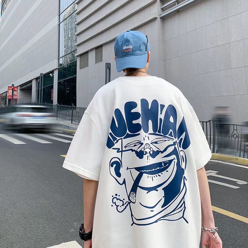 Áo Thun Nam Ngắn Tay Phong Cách Hip Hop Đường Phố Thời Trang Mùa Hè 2022