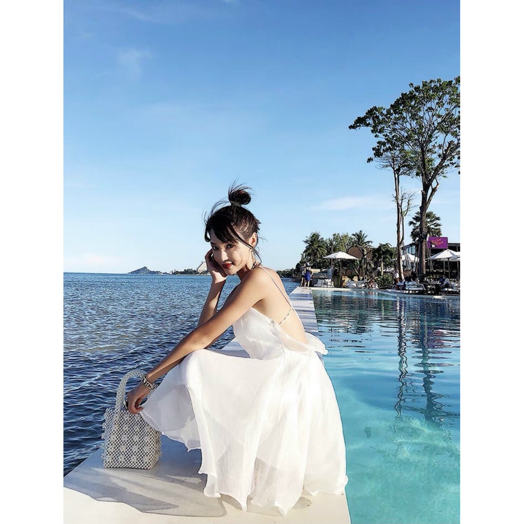 Đầm voan hoa mùa hè, đầm xòe trẻ trung, năng động cho phái nữ, hàng đẹp bán shop, phom dưới 52kg tùy chiều cao | BigBuy360 - bigbuy360.vn