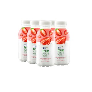 NƯỚC UỐNG SỮA TRÁI CÂY DÂU TH TRUE JUICE MILK (06 CHAI 300ML)