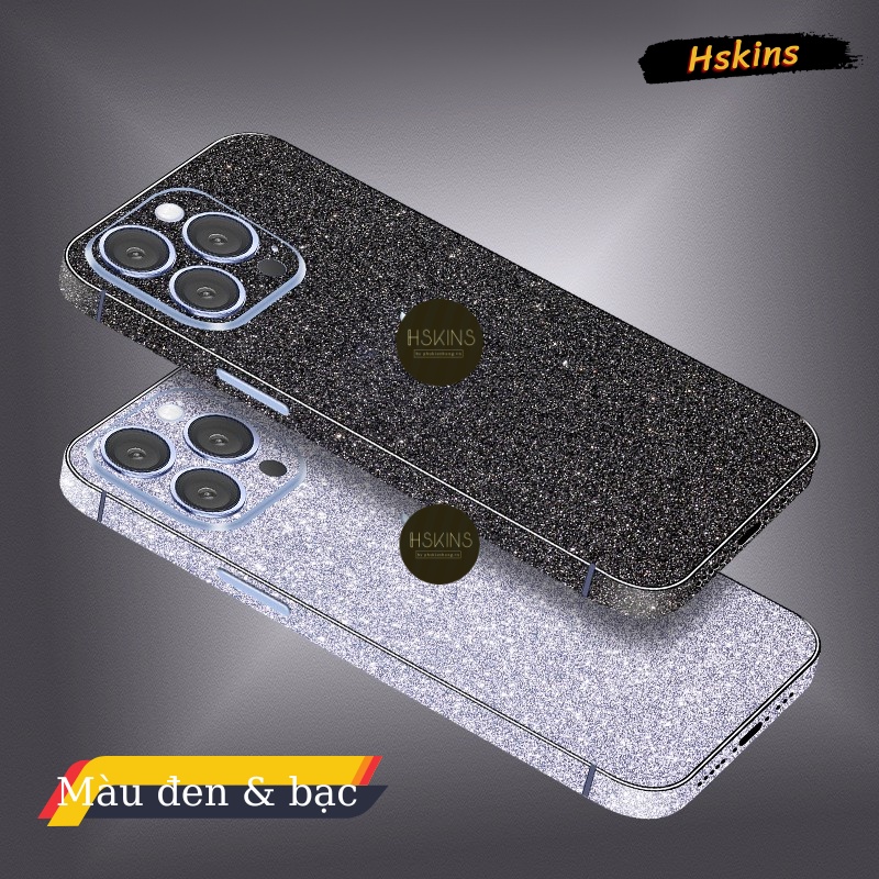 Miếng dán skin kim tuyến lấp lánh iPhone 12 Pro Max / 12 Pro / 12 / 12 Mini lưng full viền