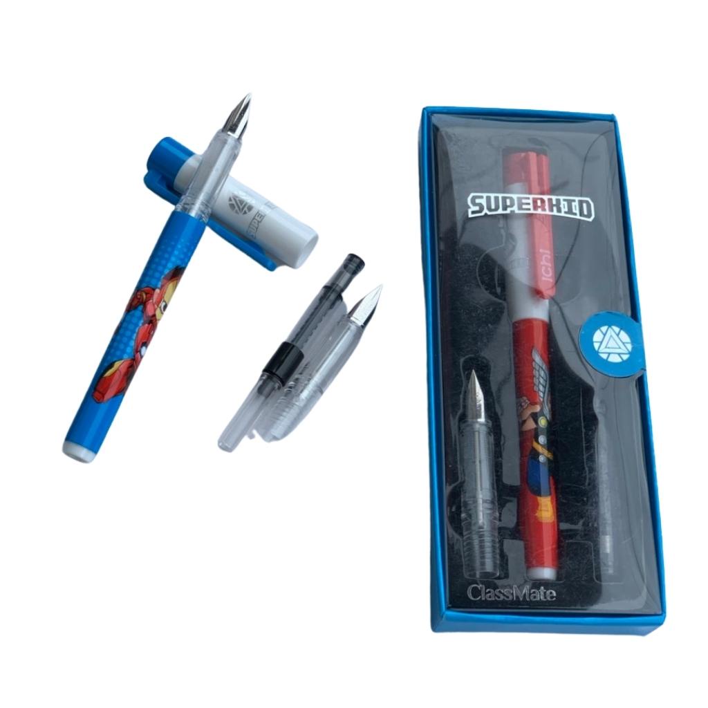 Bút máy Ichi ngòi nét thanh nét đậm Hải Hà classmate hình siêu nhân, công chúa cho bé