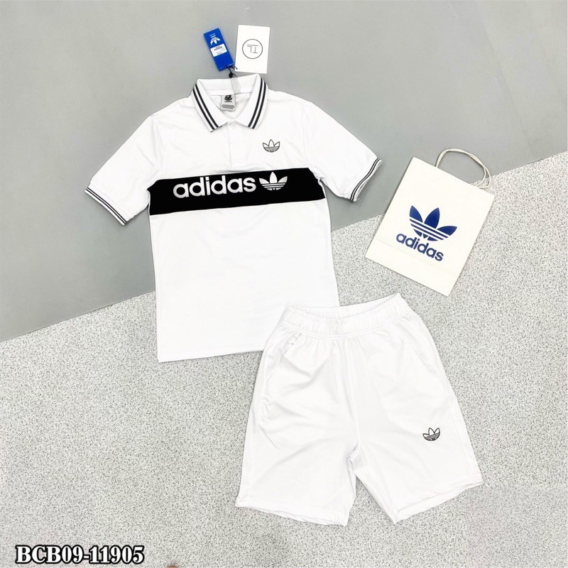 Bộ Cộc Tay Nam Nổi Vạch Chữ Dáng Thể Thao | BigBuy360 - bigbuy360.vn