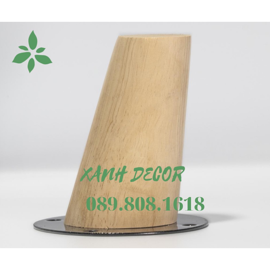 Chân bàn gỗ cao su Xanh Decor pad tròn