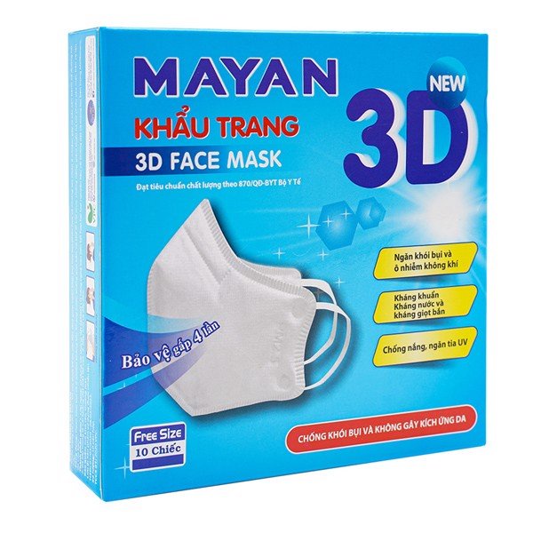Khẩu Trang 3D Mayan Người Lớn Và Trẻ Em