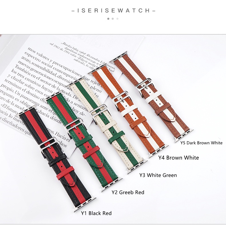 Dây Đeo Bằng Da Bò Cho Đồng Hồ Smart Watch Serise 7 6 SE 5 4 3 2 45mm 41mm 42MM 38MM 44MM 40MM
