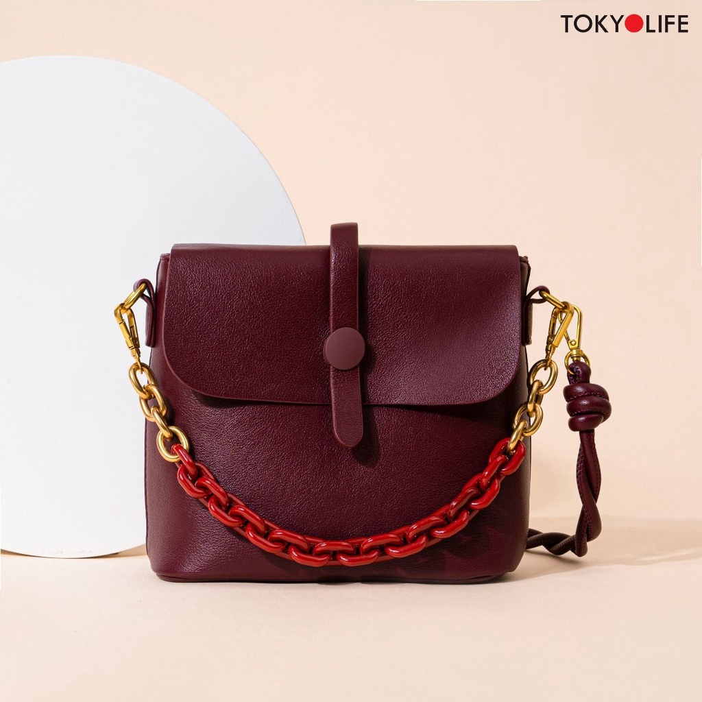 Túi xách nữ đẹp đeo chéo nữ thời trang công sở cao cấp da PU TOKYOLIFE E9BAG305I