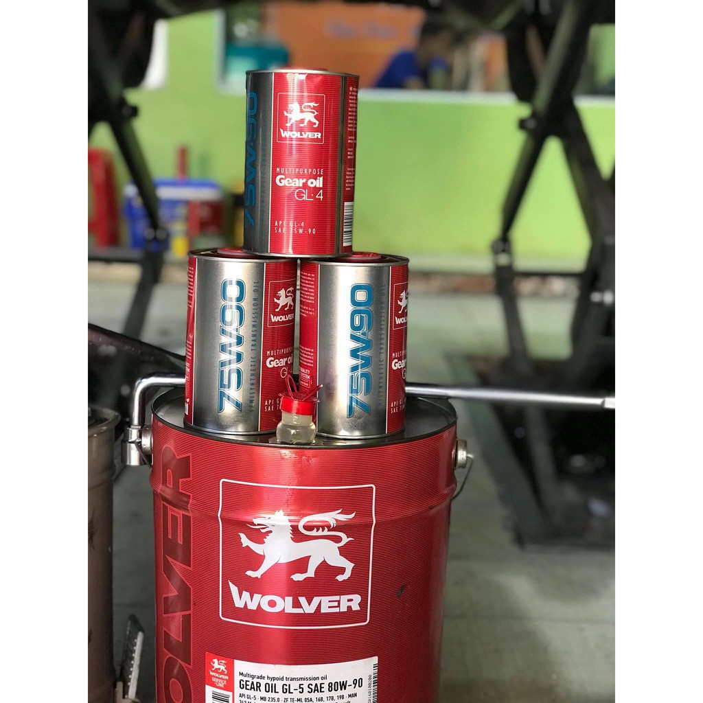 Thùng 6 Lon Nhớt Hộp Số Chuyên Dùng GL-4 Wolver Multipurpose Gear Oil 75w90
