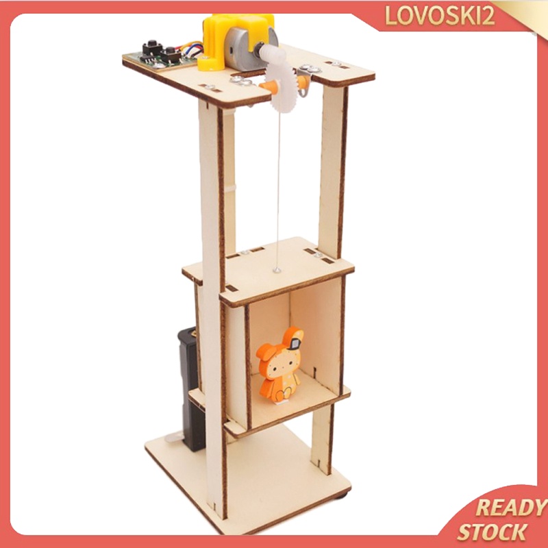 [LOVOSKI2]DIY Electric Lift Kids Educational Toy Elevator Model Science Toys