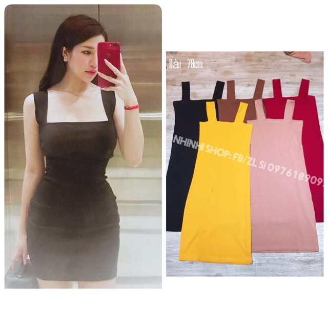 Xả hàng - Váy ôm body dây vải tôn dáng, Đầm hai dây form ôm dang ngắn SM375 - NhiNhi Shop | BigBuy360 - bigbuy360.vn
