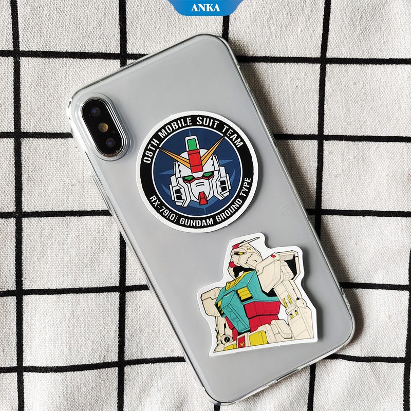 Mobile Bộ 50 Miếng Dán Trang Trí Sổ Tay / Điện Thoại Chống Thấm Nước Họa Tiết Gundam
