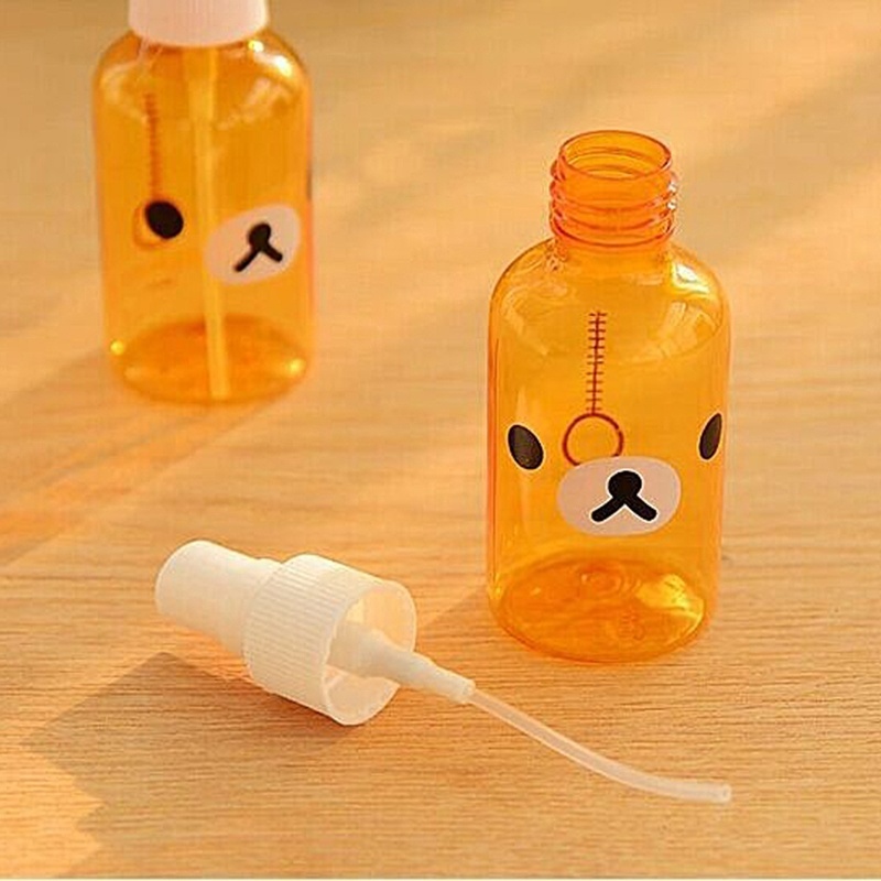Chai Xịt Rỗng Bằng Nhựa Trong Suốt Hình Gấu Hoạt Hình Dễ Thương Dung Tích 30/50/100ML