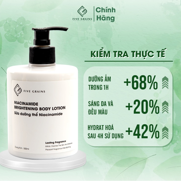 Combo sữa dưỡng thể, sữa tắm dưỡng trắng Niacinamide 500ml
