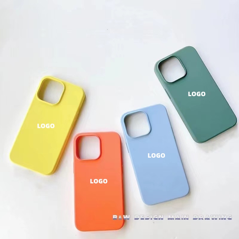 Ốp Điện Thoại Silicon Mềm Chống Trượt Màu Vàng/Xanh Dương Đơn Giản Thời Trang Cho Compatible for iPhone 13 12 11 Pro MAX X XS MAX XR SE2 6 6s 7 8 Plus