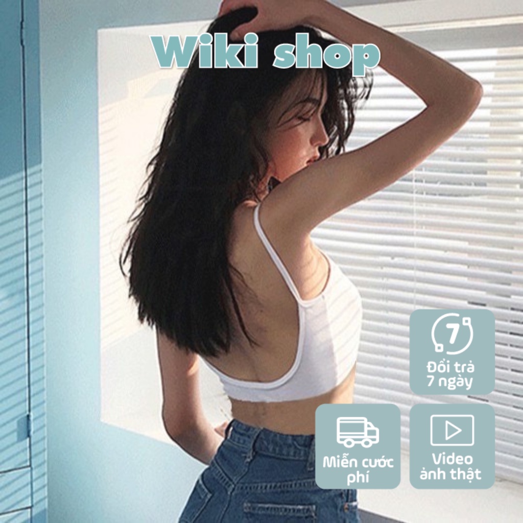 Áo ngực bra nữ len tăm chữ U hở lưng nâng ngực - Áo lót bralette tập gym coton mềm không gọng mút mỏng YLY21