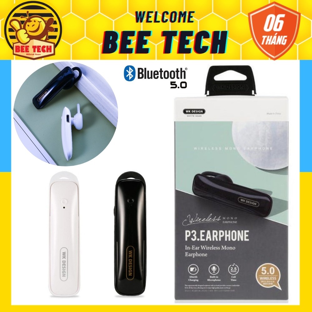 [Mã ELFLASH5 giảm 20K đơn 50K] Tai Nghe Bluetooth WK P3 chính hãng Remax - Beetech