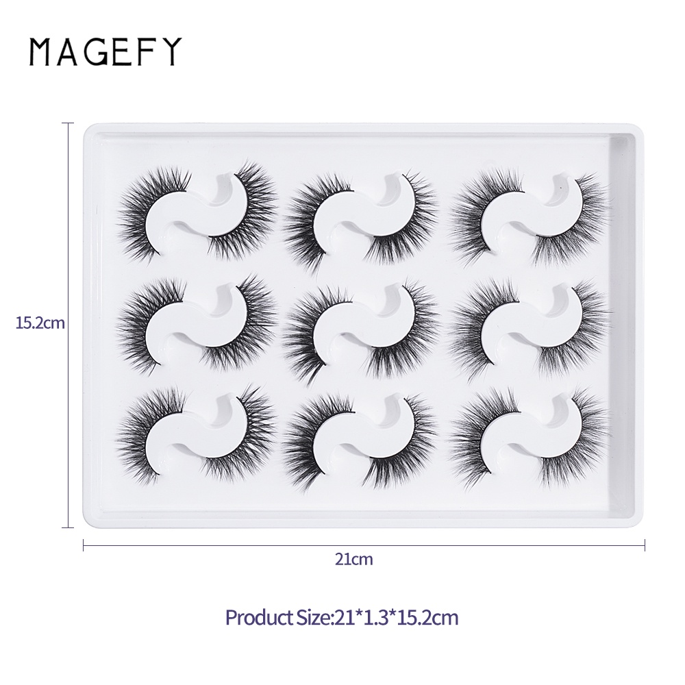 Set 9 Cặp Lông Mi Giả Chống Nước Có Thể Tái Sử Dụng Tiện Lợi