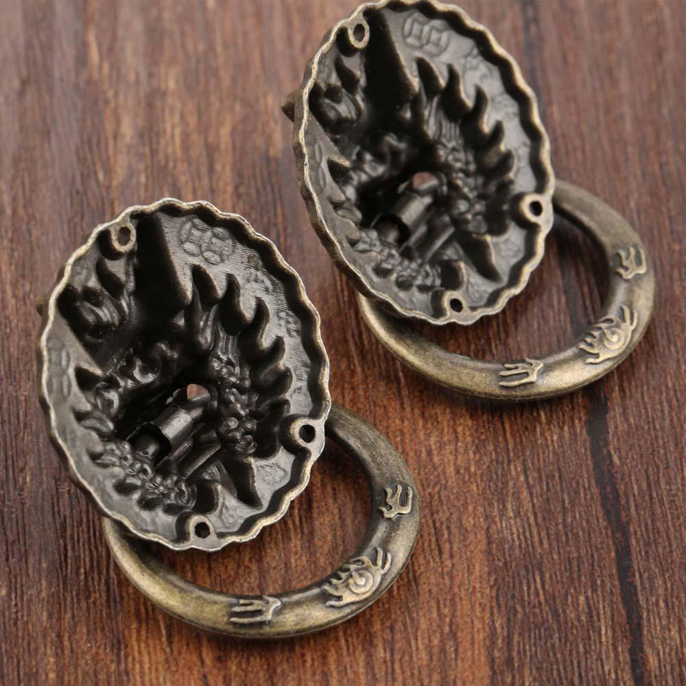 IVORY Tay Nắm Cửa Tủ Hình Đầu Rồng Kèm Ốc Vít Tiện Dụng