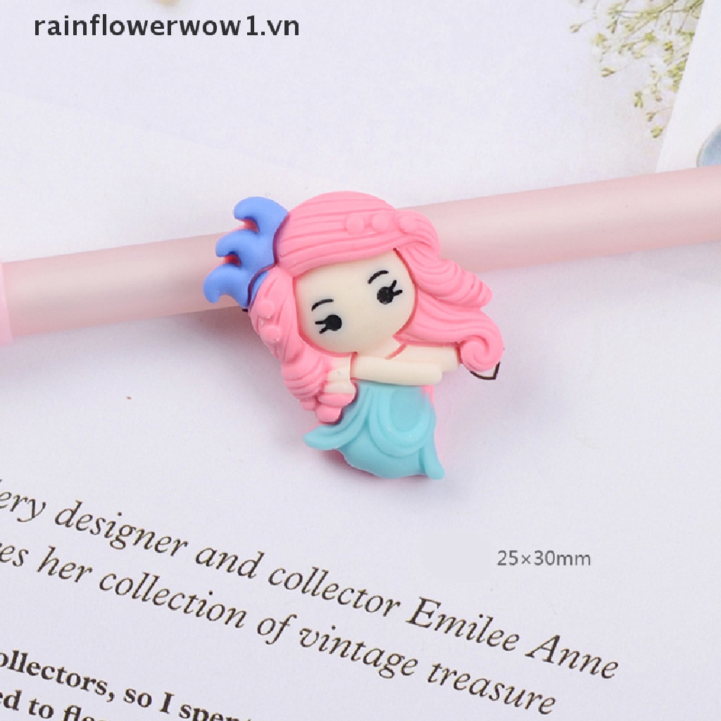 Bộ 10 Công Chúa Hoạt Hình Dễ Thương (7 Kiểu) Đế Bằng Nhựa Resin