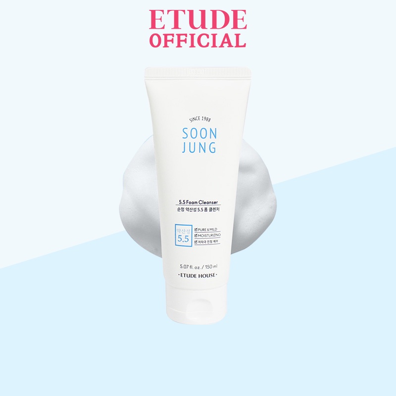 Sữa rửa mặt dưỡng ẩm dịu nhẹ ETUDE SoonJung 5.5 Foam Cleanser 150ml