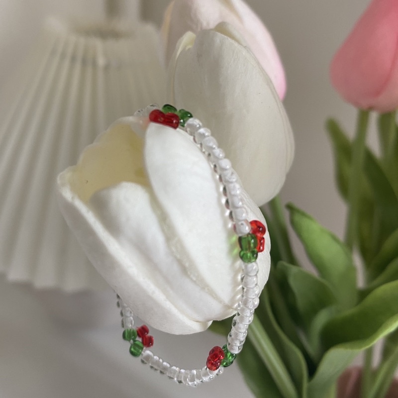Vòng tay hạt cườm cherry handmade 🍒