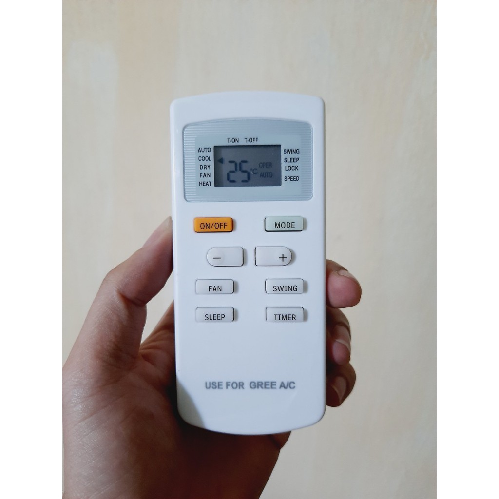Remote điều khiển điều hoà Gree các dòng GWC GWH 1 &amp;2 chiều Inverter- Hàng tốt mới 100% Tặng kèm Pin!