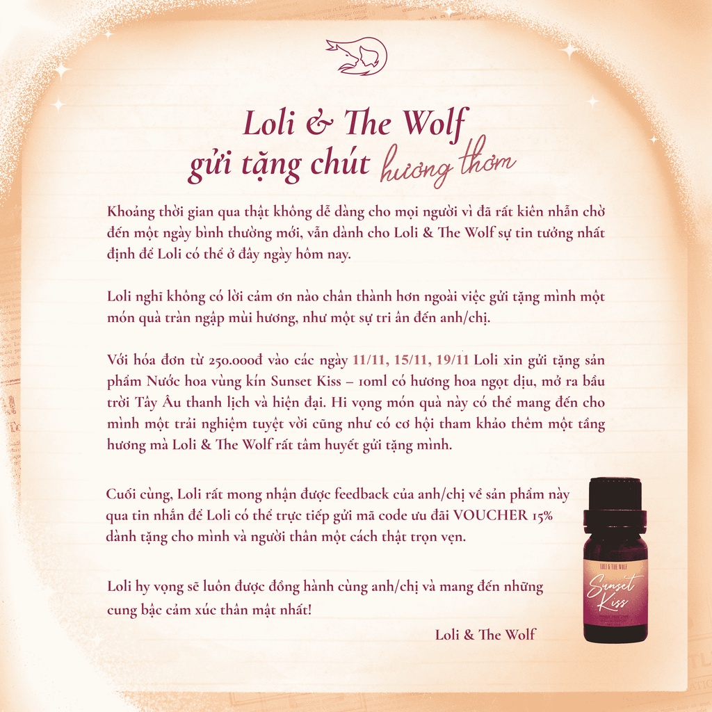 Bộ sản phẩm chăm sóc vùng kín Loli The Wolf MLEM dành cho nữ 1 dung dịch vệ sinh 100ml + 1 nước hoa vùng kín nữ 10ml