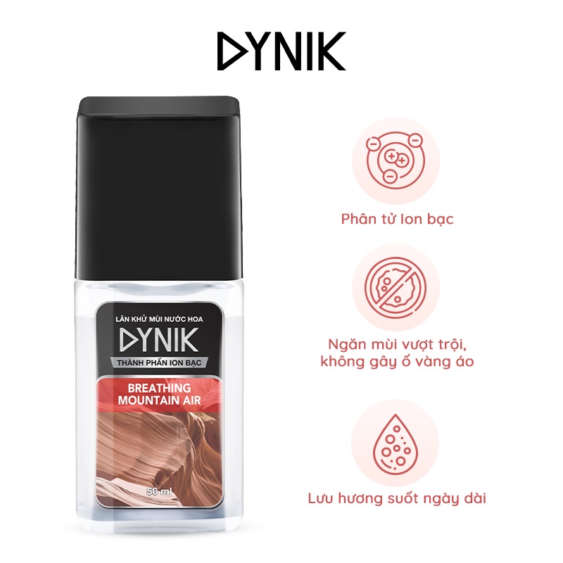 Combo 2 Lăn khử mùi nước hoa Dynik ngăn mùi vượt trội 50ml/chai