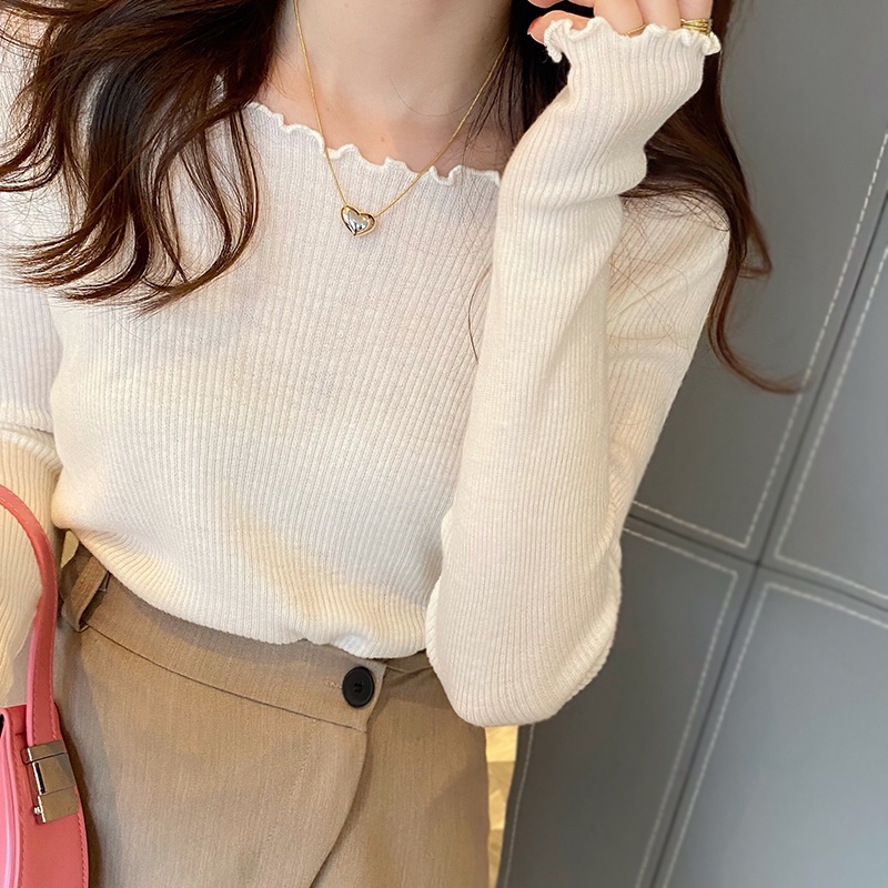 Áo sweater Dệt Kim Mỏng Thời Trang Xuân Thu Cho Nữ