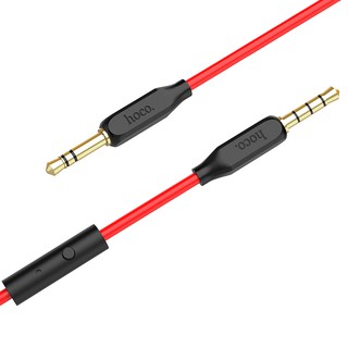 Cáp audio 3.5mm Hoco upa12 aux - đỏ đen- dài 1m
