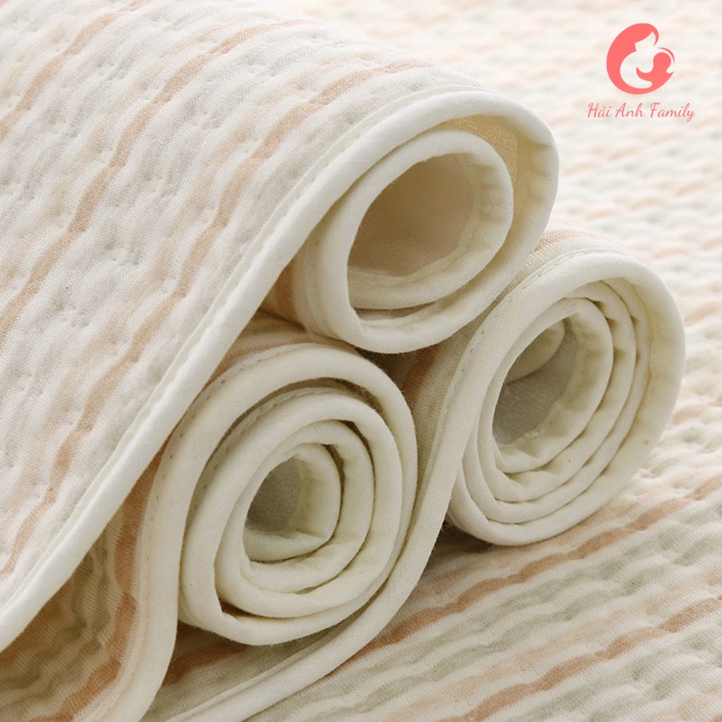 Tấm lót chống thấm cotton hữu cơ tự nhiên 4 lớp, thoáng khí